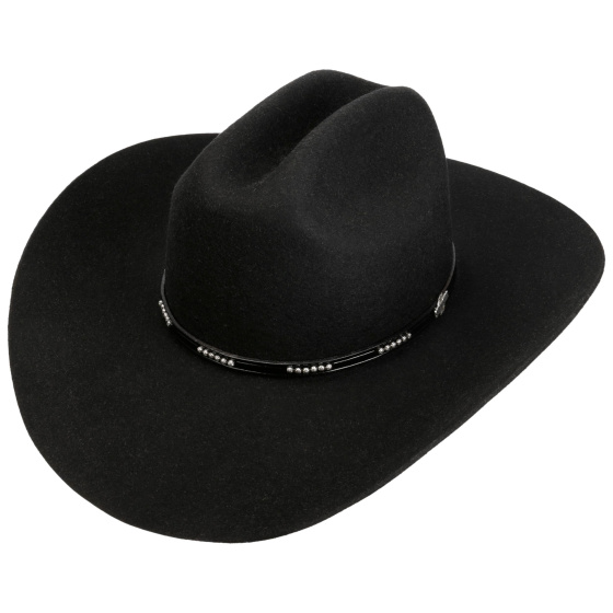 Chapeau Cowboy Liano Buffalo 4X Noir - Stetson