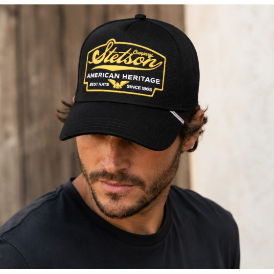 Casquette Baseball American Eagle Noire Coton – Stetson