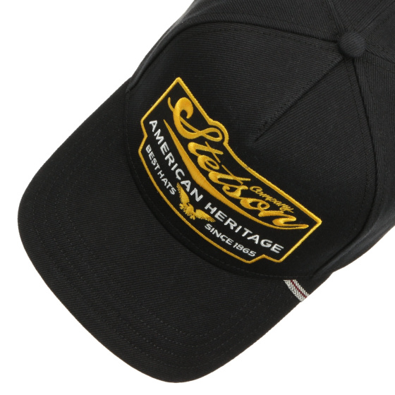 Black Cotton Baseball Cap American Eagle – Stetson