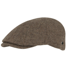 Dartmoor Flat Cap Virgin Wool Taupe - FLECHET