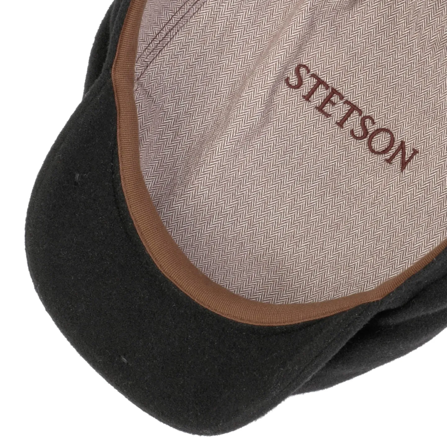 Dylan Black Wool Flat Cap - Stetson reference 20612 traclet hat shop