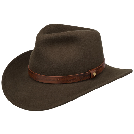 Cheval Traveller Wool Felt Hat Olive - Stetson