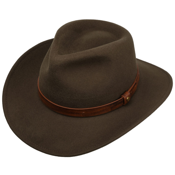 Chapeau Cheval Traveller Feutre laine Olive - Stetson