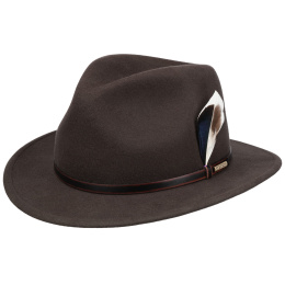 Chapeau Traveller Aussie Woolfelt Marron - Stetson