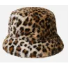 Tawny Leopard Faux Fur Bucket Hat – Kangol - Reference : 24418| Chapellerie Traclet