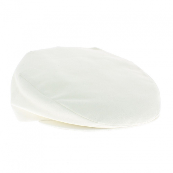 White summer flat cap