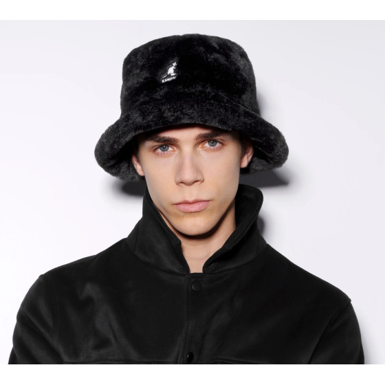copy of Black & White Faux Fur Bucket Hat - Kangol