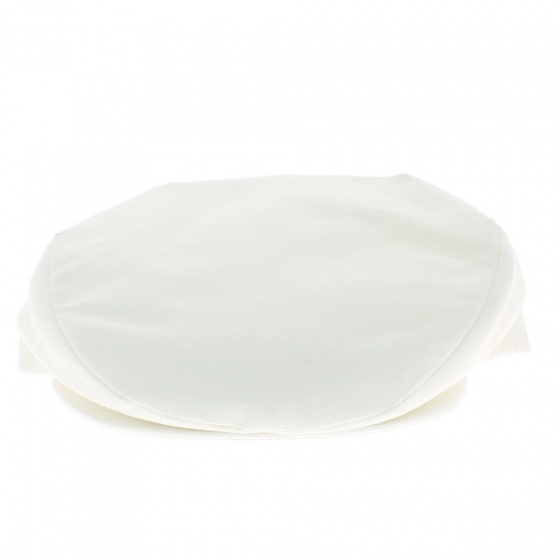 White summer flat cap