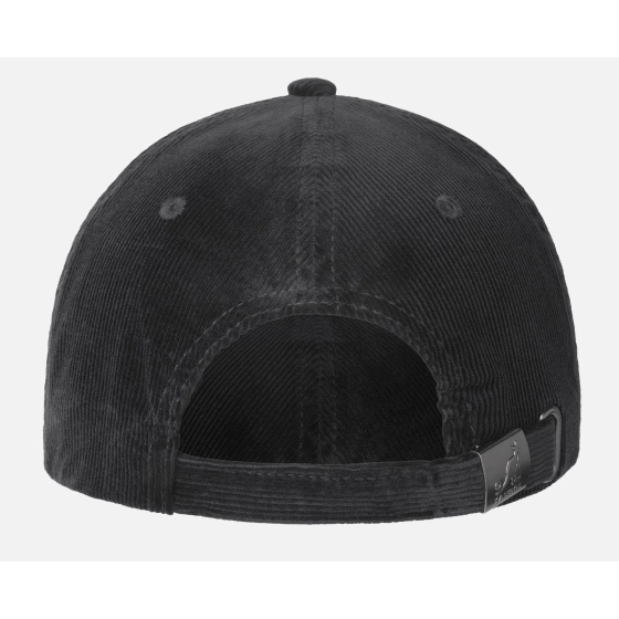 Kangol Black Cotton Cord Strapback Cap