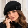 Women's Shaped Wool Beret Élise Black - Traclet Reference: 24438| Chapellerie Traclet