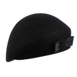 Béret Femme Formé Élise Laine Noir - Traclet