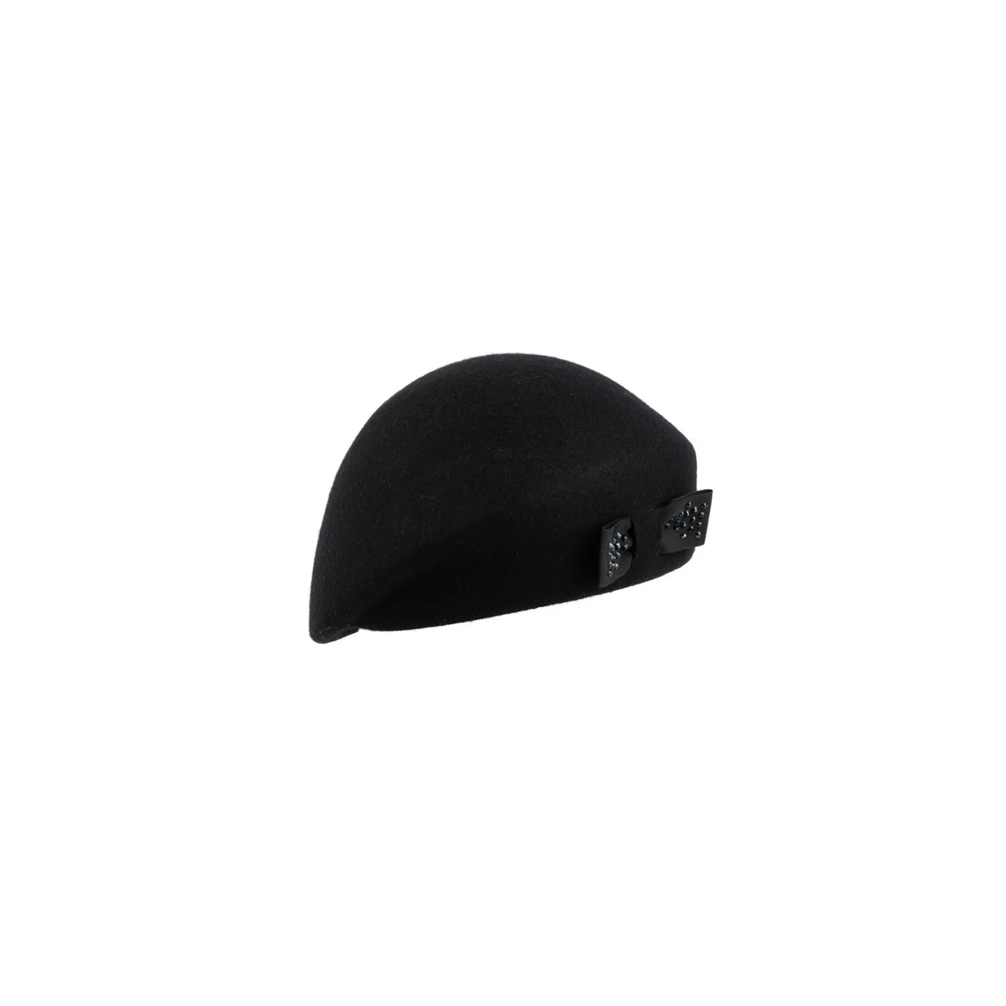 Women's Shaped Wool Beret Élise Black - Traclet Reference: 24438| Chapellerie Traclet