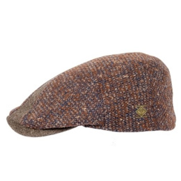 Domero Rust Virgin Wool Flat Cap - Traclet