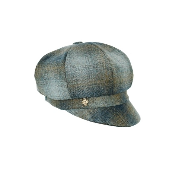 Casquette Gavroche British Laine Teal - Traclet