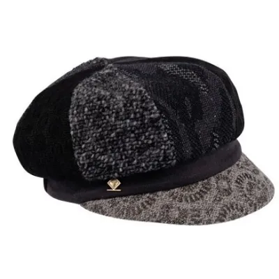 Gavroche Upcycling Gav Patchwork Grey Cap - Traclet Reference: 24444| Chapellerie Traclet