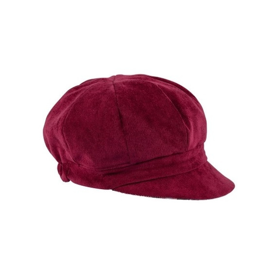 Casquette Gavroche Polka Prune Réversible - Traclet