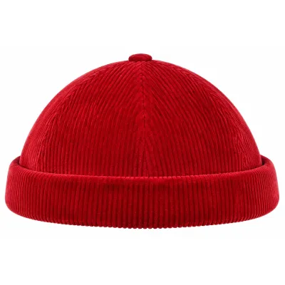 Malo Corduroy Velvet Docker Beanie Red – Traclet Reference: 24476| Chapellerie Traclet