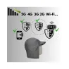 Casquette anti-ondes avec cache oreille et couvre nuque et protection cotés - ref 24492