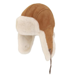 Chapka Cuir Nansen Cognac - Traclet