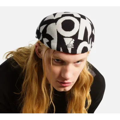 Casquette Plate Superfan 504 Noir & Blanc - Kangol