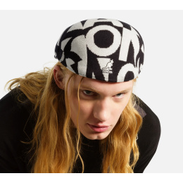 Superfan 504 Flat Cap Black & White - Kangol