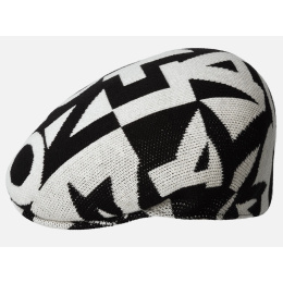 Superfan 504 Flat Cap Black & White - Kangol