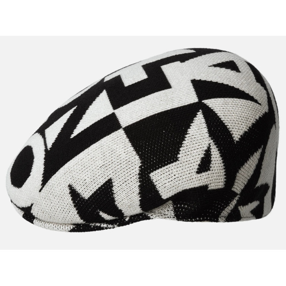 Casquette Plate Superfan 504 Noir & Blanc - Kangol