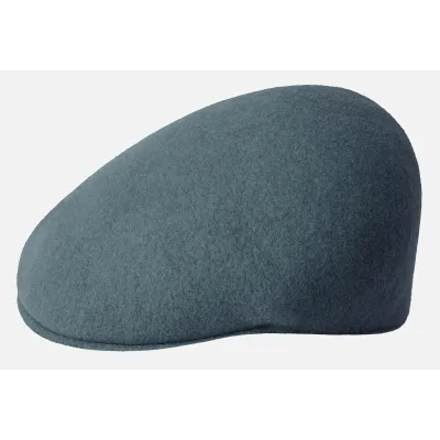 Wool 504 Teal Blue Flat Cap - Kangol Reference: 24498| Chapellerie Traclet