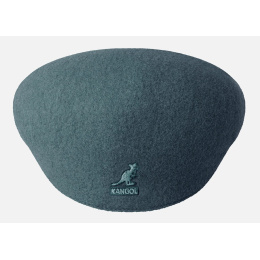 Wool 504 Teal Blue Flat Cap - Kangol
