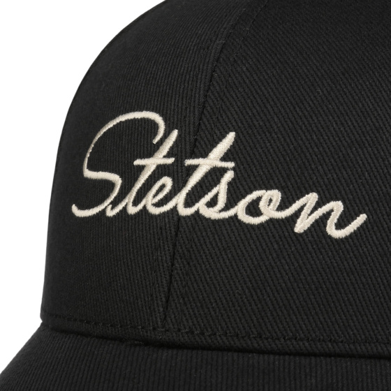 Casquette Baseball Lettering Coton Noire - Stetson