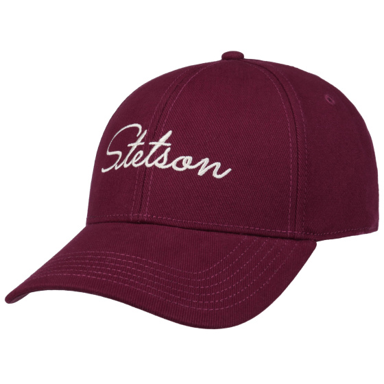 Casquette Baseball Lettering Coton Bordeaux - Stetson