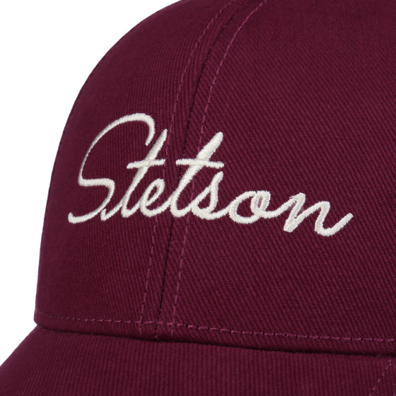 Bordeaux Cotton Lettering Baseball Cap - Stetson