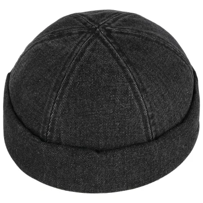 Bonnet Docker Tulsa Denim Coton Noir - Stetson