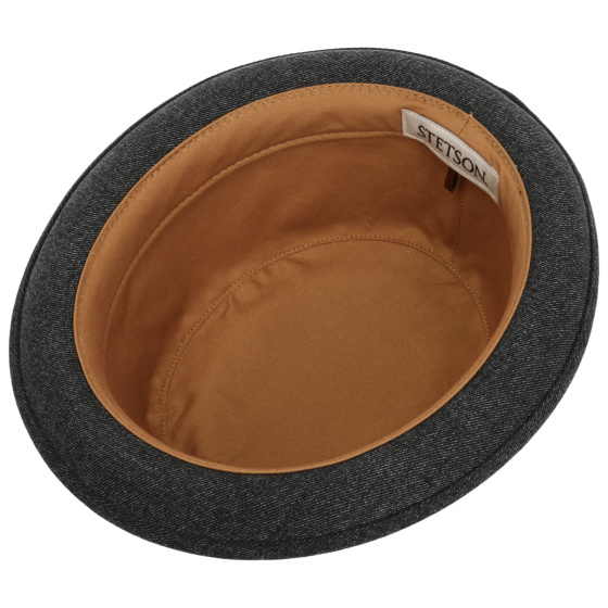 Chapeau Pork Pie Camden Denim Noir - Stetson