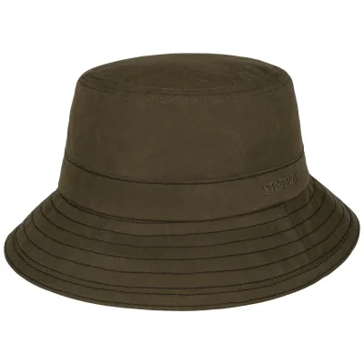 Travis Waxed Cotton Olive UPF 40+ Hat - Stetson Reference: 24523| Chapellerie Traclet