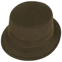 Chapeau Travis Waxed Cotton Olive UPF 40+ - Stetson