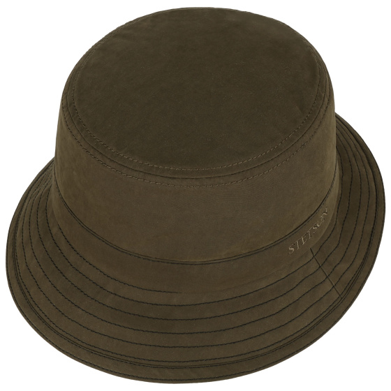 Travis Waxed Cotton Olive UPF 40+ Hat - Stetson