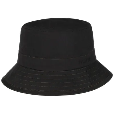 Travis Waxed Cotton Black UPF 40+ Hat - Stetson Reference: 24524| Chapellerie Traclet