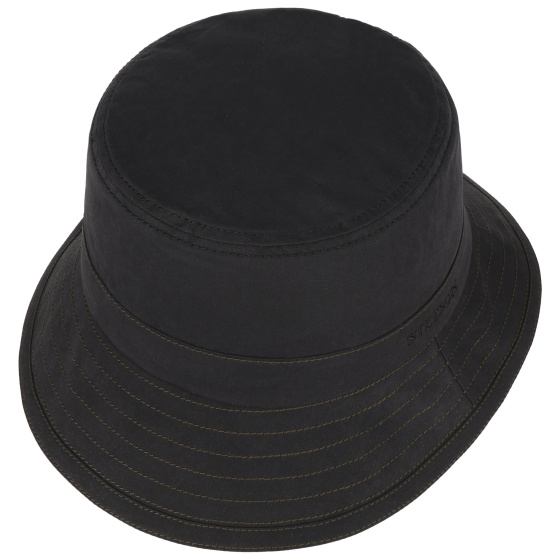 Travis Waxed Cotton Black UPF 40+ Hat - Stetson