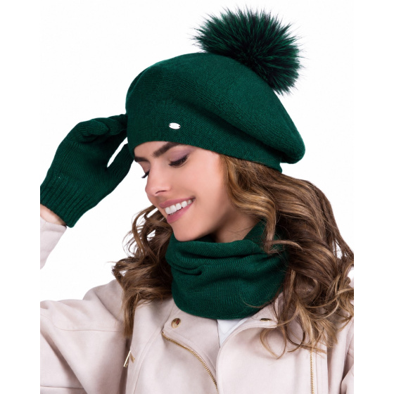 Women's Bella Bottle Green Pompom - Traclet