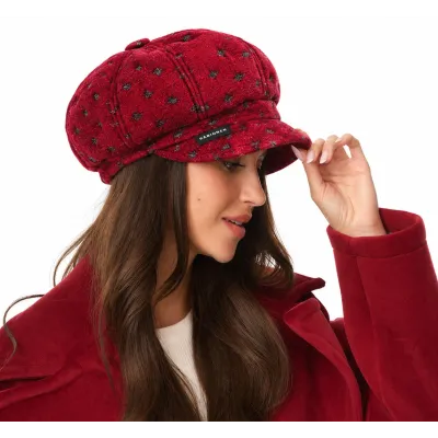 Ravarino Red Wool Newsboy Cap - Traclet Reference: 24536 | Chapellerie Traclet