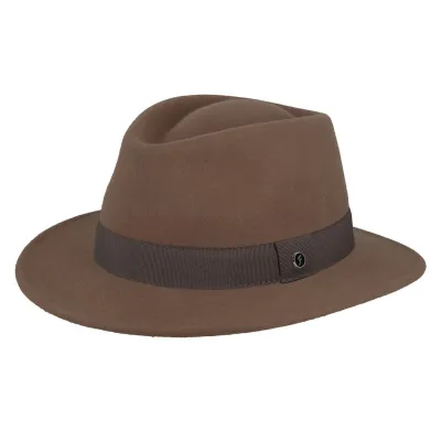 Chapeau Traveller / Fédora Antonello Feutre Laine Castor - Fléchet