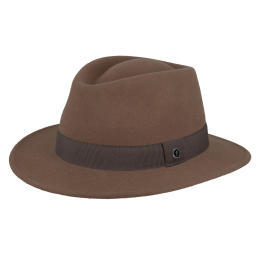 Traveller / Fedora Hat Antonello Wool Felt Brown - Fléchet