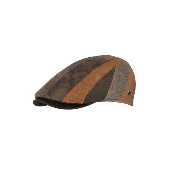 Chester Patchwork Leather Flat Cap - Fléchet