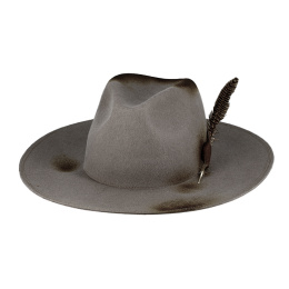 Taupe Aged Effect Fedora Hat - Fiebig
