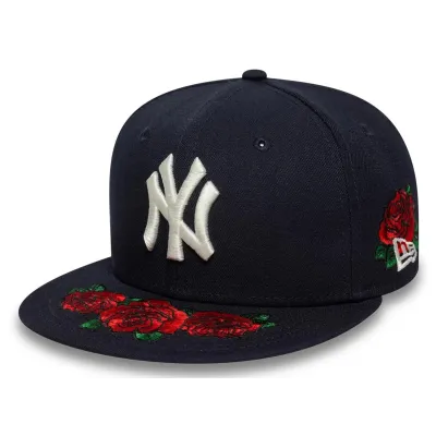 Navy Cotton Coops Floral Snapback Cap - New Era Reference: 24552| Chapellerie Traclet