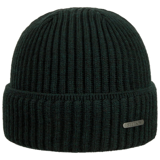 Bonnet Parkman Laine Vert Foncé - Stetson