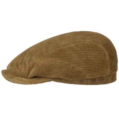 Camel Corduroy Bowling Flat Cap - Stetson, Reference: 24561| Traclet Hat Shop