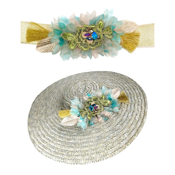 Chapeau Provençal Pamela Paille Grise - Traclet