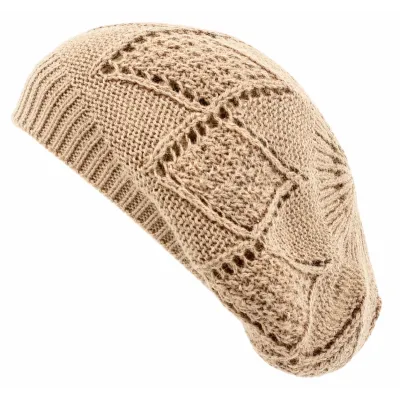Beret - Women's Knitted Beanie Florence - Traclet - made in Italy - Traclet ref 7067